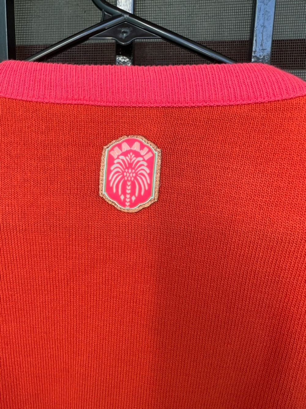 Maaji Palm View Blink Sweater Medium Coral Vacation Graphic Crewneck Pullover - Picture 6 of 7